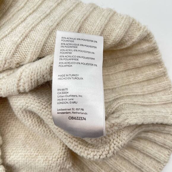 By Anthropologie | Ivory Oversized Preppy Cable Knit Sweater Vest XXS - Picture 13 of 15